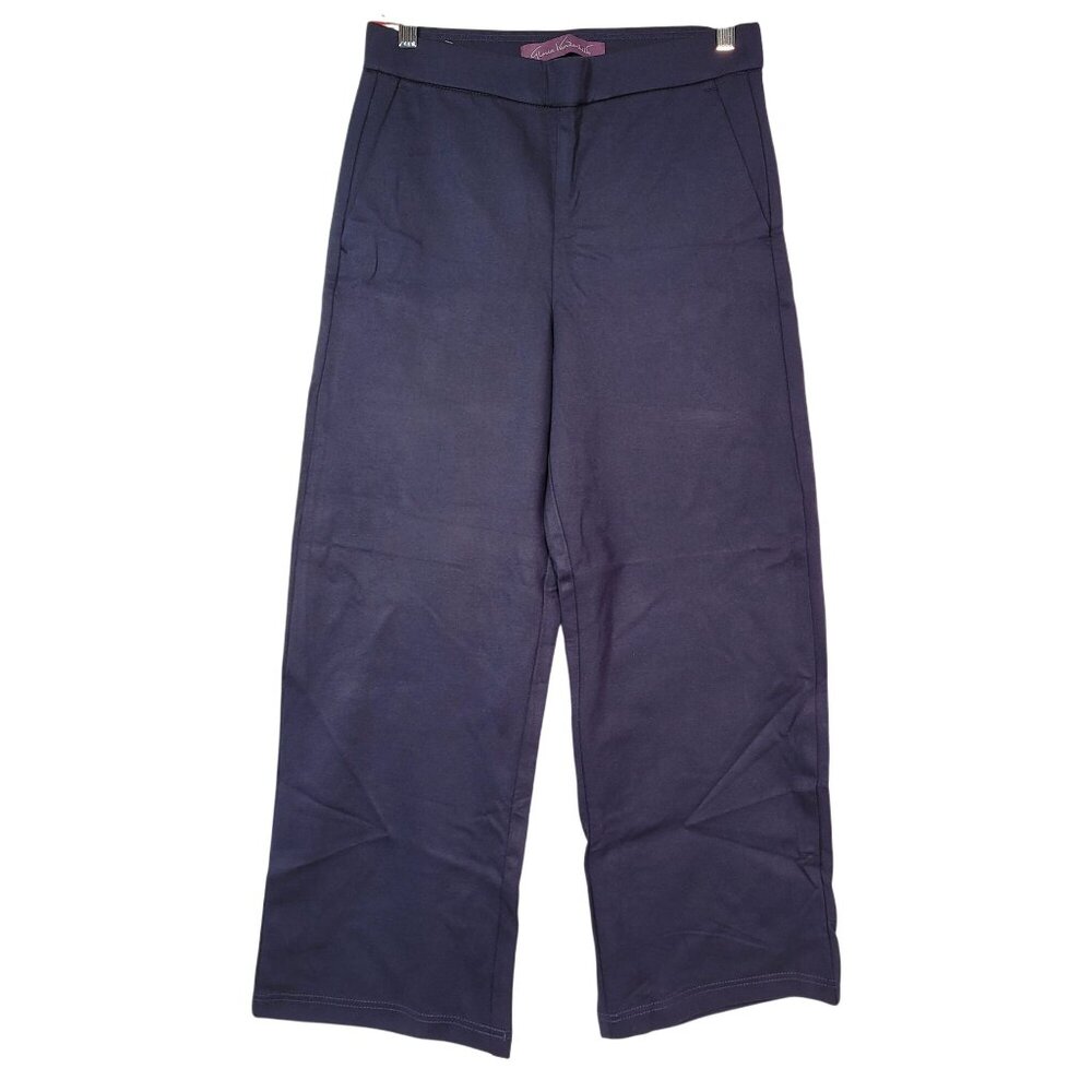 Gloria Vanderbilt Women Navy Cropped Ponte Pants With Tummy Control Panel Medium